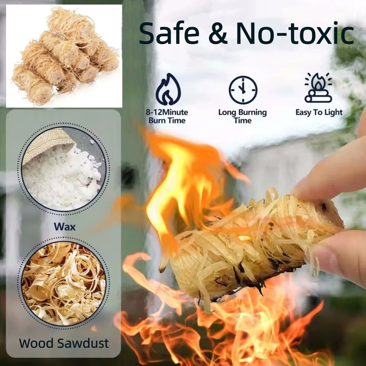 30/60PCS Natural Fire Starters Wax Wood Stick Suitable for Outdoor Activites and Emergency,Waterproof Fire Starter,Easy to Carry
30/60PCS Natural Fire Starters Wax Wood Stick Suitable for Outdoor Activites and Emergency,Waterproof Fire Starter,Easy to Carry