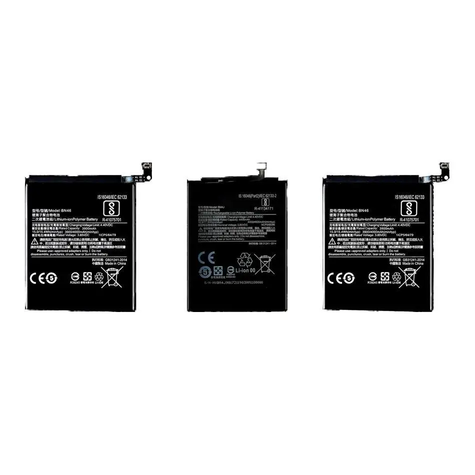 Mobile Phone Battery High-Capacity BN46 ( NOTE6 ) BM4J 4000-4500Mah For Xiaomi Redmi Note 6 Not 7 NOTE8 Note8t 8T 8 Pro
Mobile Phone Battery High-Capacity BN46 ( NOTE6 ) BM4J 4000-4500Mah For Xiaomi Redmi Note 6 Not 7 NOTE8 Note8t 8T 8 Pro