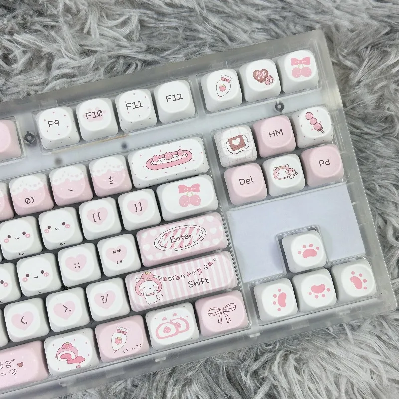 Strawberry Meow Theme Keycaps Set Custom PBT Sublimation MOA/Cherry Profile Keyboard Cap for Mechanical Keyboard Accessories
Strawberry Meow Theme Keycaps Set Custom PBT Sublimation MOA/Cherry Profile Keyboard Cap for Mechanical Keyboard Accessories