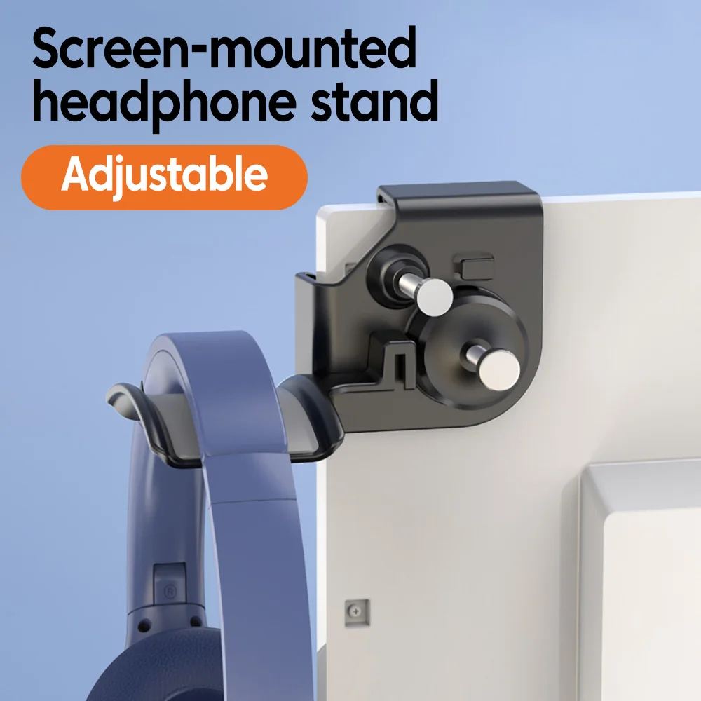 Adjustable Screen Mounted Headphone Stand Headset Mount Computer Monitor Wall Mount Screen Stand Creative No-Drill Storage Rack
Adjustable Screen Mounted Headphone Stand Headset Mount Computer Monitor Wall Mount Screen Stand Creative No-Drill Storage Rack