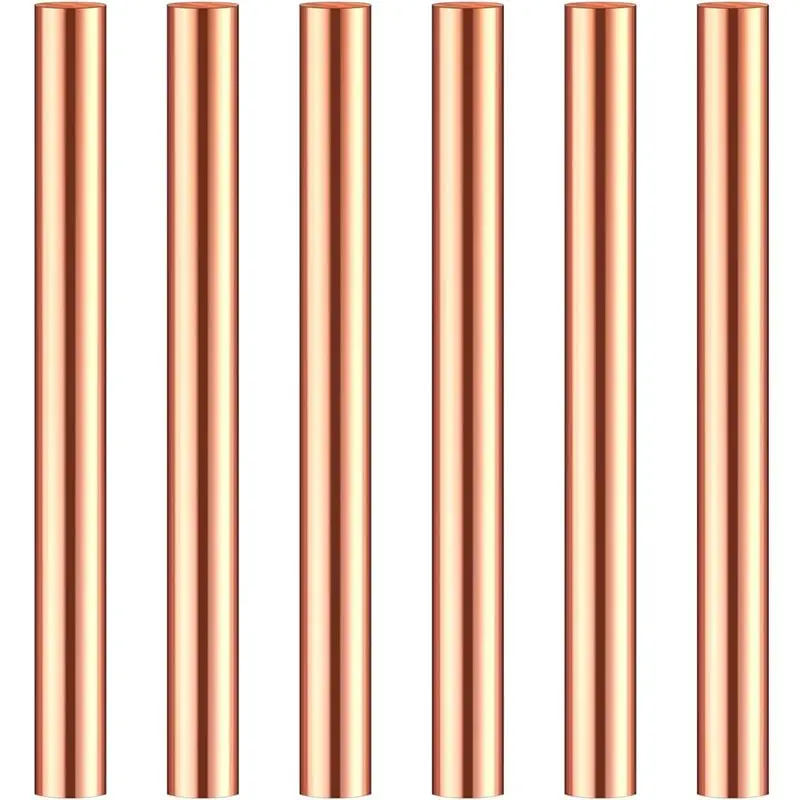 Happy New- 6Pcs Pure Copper Round Rod 3.94Inch Length 0.39Inch Diameter Bare Solid Metal Rod Copper Bar Lathe Bar Stock
Happy New- 6Pcs Pure Copper Round Rod 3.94Inch Length 0.39Inch Diameter Bare Solid Metal Rod Copper Bar Lathe Bar Stock