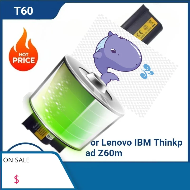 10.8V 5200mAH Laptop Battery for Lenovo IBM Thinkpad Z60m 2532 T60 T61P R60 R60E W500 R400 Notebook Accessory 
10.8V 5200mAH Laptop Battery for Lenovo IBM Thinkpad Z60m 2532 T60 T61P R60 R60E W500 R400 Notebook Accessory