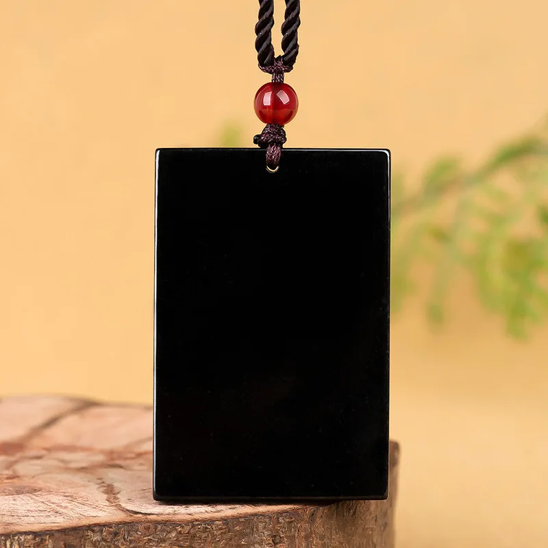 Jia Le/ Natural Jade Black Jade Safe and Sound Brand Necklace Pendant Fashionable Male and Female Couple Personalized Amulet
Jia Le/ Natural Jade Black Jade Safe and Sound Brand Necklace Pendant Fashionable Male and Female Couple Personalized Amulet