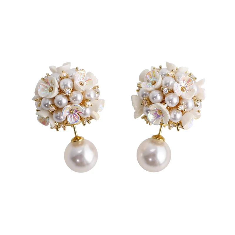 Pearl shell flower retro style unique stud earrings light luxury high-end earrings
Pearl shell flower retro style unique stud earrings light luxury high-end earrings