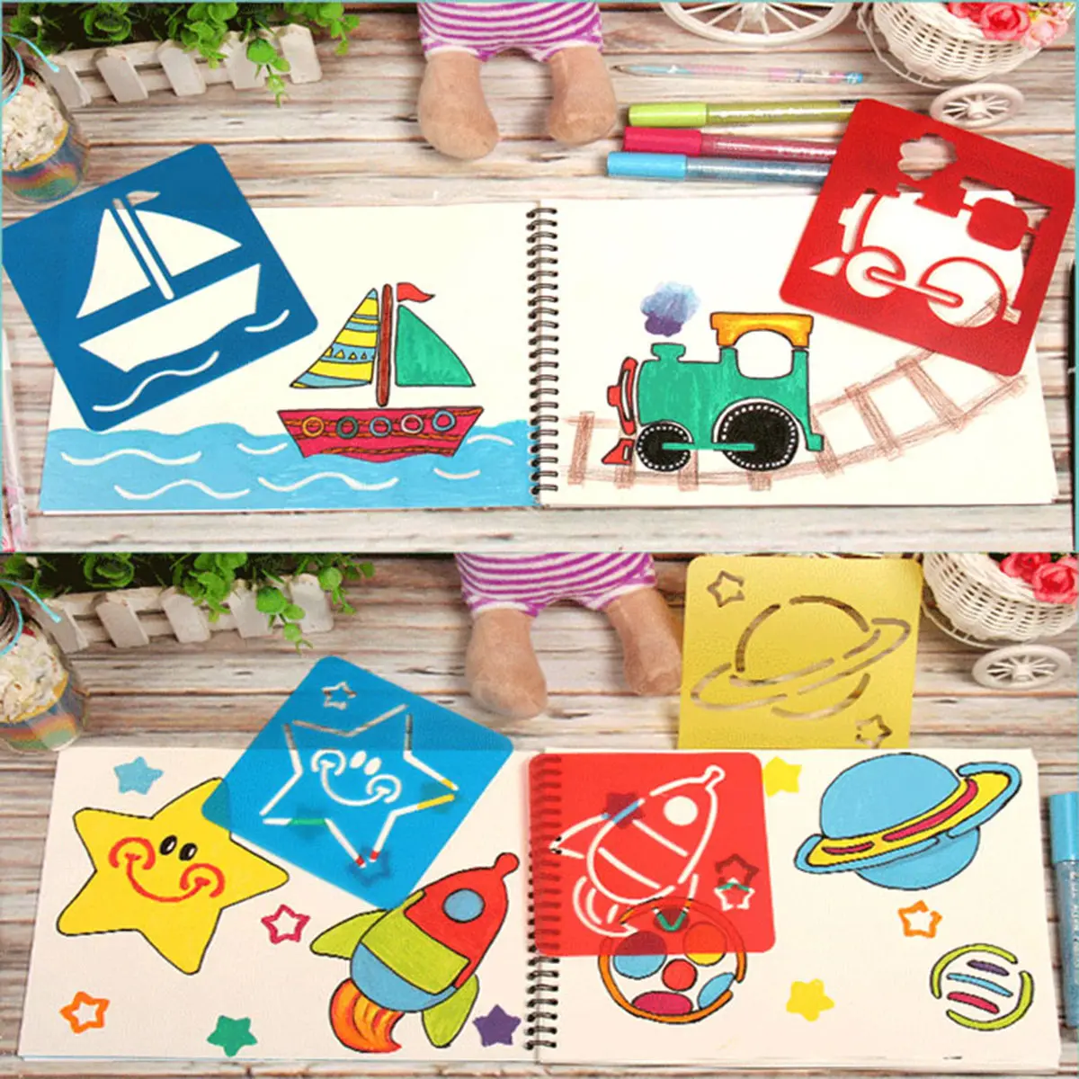 12Pcs Kids Painting Templates Hollow Drawing Board Preschool Stencils Enhance Creativity and Hands-on Skills Drawing Template
12Pcs Kids Painting Templates Hollow Drawing Board Preschool Stencils Enhance Creativity and Hands-on Skills Drawing Template