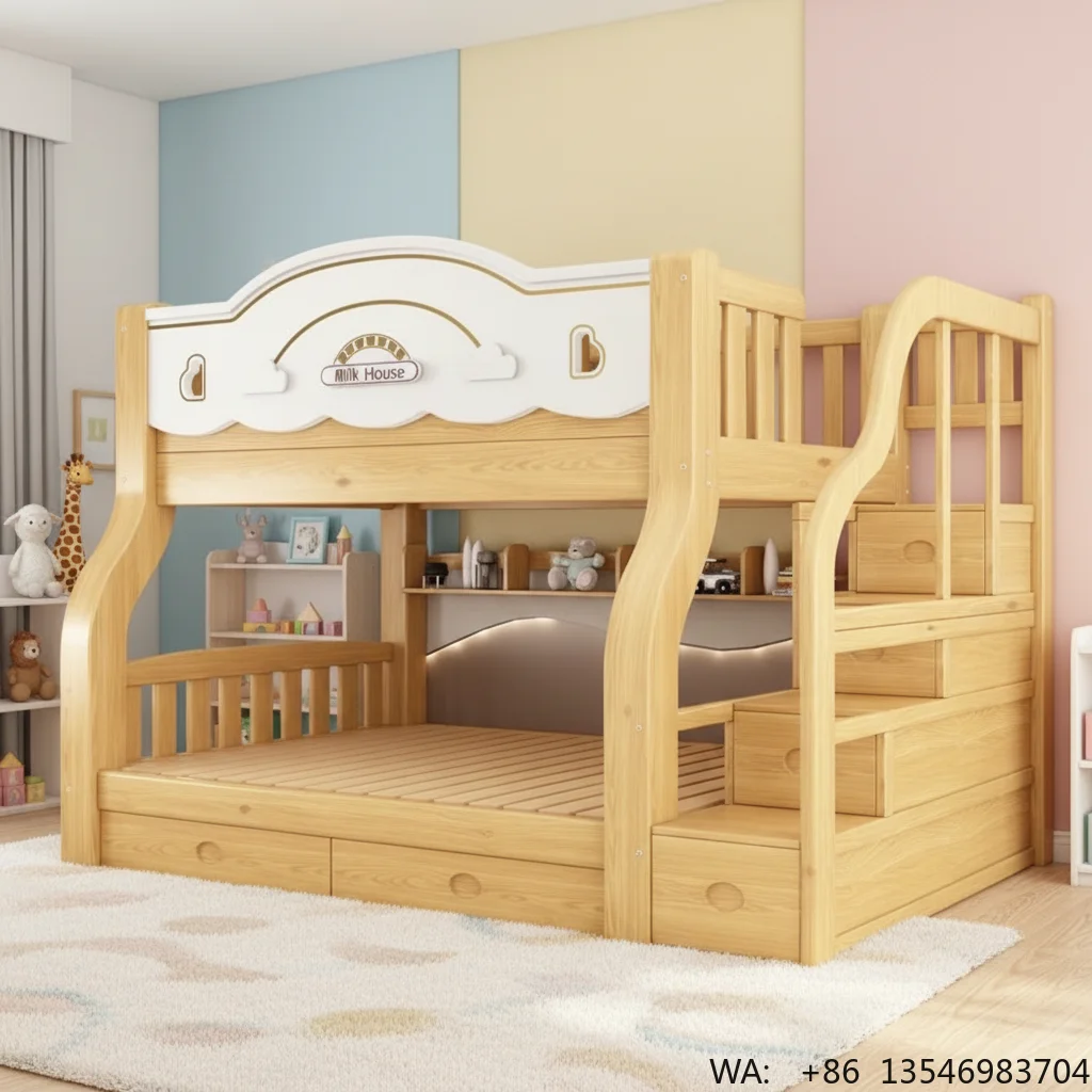Factory Natural Solid Wood Montessori Children's Bunk Bed Double Bed Frame for Bedroom Apartment Farmhouse-Children's Bed
Factory Natural Solid Wood Montessori Children's Bunk Bed Double Bed Frame for Bedroom Apartment Farmhouse-Children's Bed