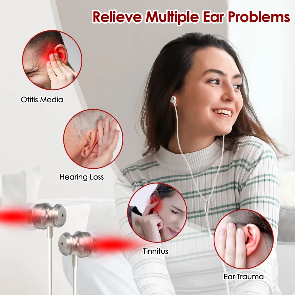 Ear Laser Therapy 650nm Portable USB Red Light Ear Therapy Device Tinnitus LLLT Physiotherapy Otitis Media Deafness Treatment
Ear Laser Therapy 650nm Portable USB Red Light Ear Therapy Device Tinnitus LLLT Physiotherapy Otitis Media Deafness Treatment