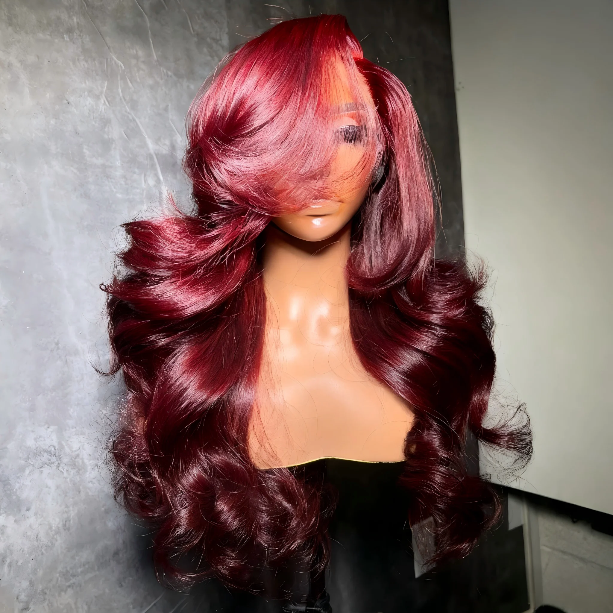 250 Density 99J Burgundy 13x6 Lace Frontal Human Hair Wigs Brazilian Colored 30 32 Inch Body Wave Lace Front Wigs Human Hair
250 Density 99J Burgundy 13x6 Lace Frontal Human Hair Wigs Brazilian Colored 30 32 Inch Body Wave Lace Front Wigs Human Hair
