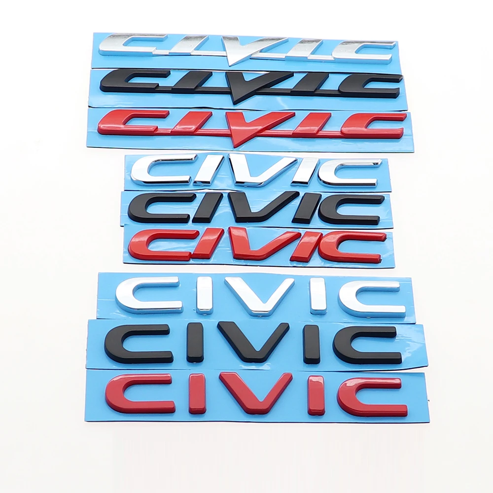 1PC 3D ABS CIVIC Car Letter Logo Sticker Tail Bumper Badge Auto Rear Trunk Emblem Accessories BT
1PC 3D ABS CIVIC Car Letter Logo Sticker Tail Bumper Badge Auto Rear Trunk Emblem Accessories BT