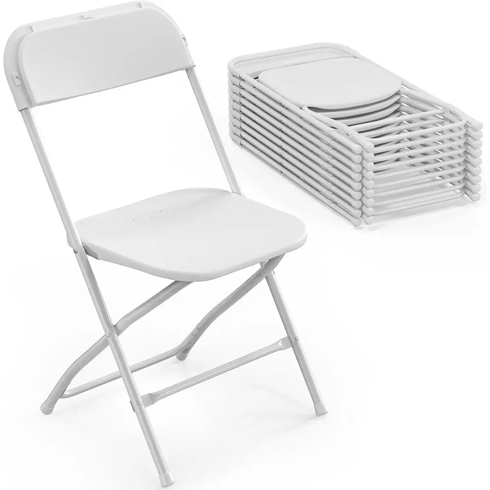 Set of 10 White Plastic Chairs with Metal Legs, Ideal for Parties, Weddings, Birthdays, Office, and Outdoor Events
Set of 10 White Plastic Chairs with Metal Legs, Ideal for Parties, Weddings, Birthdays, Office, and Outdoor Events