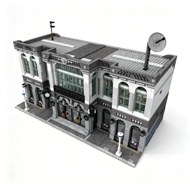 3877PCS MOC Street View Brickbank Downtown Model Building Block Architecture DIY Assembly Display Home Decor Gift Collectible
3877PCS MOC Street View Brickbank Downtown Model Building Block Architecture DIY Assembly Display Home Decor Gift Collectible