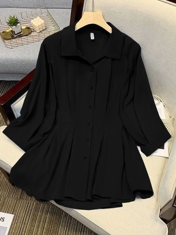 Женская модная приталенная рубашка осень 2025: новая модель, скрывающая недостатки фигуры, с воротником на пуговицах, стандартная длина рукава, полиэстер
Женская модная приталенная рубашка осень 2025: новая модель, скрывающая недостатки фигуры, с воротником на пуговицах, стандартная длина рукава, полиэстер