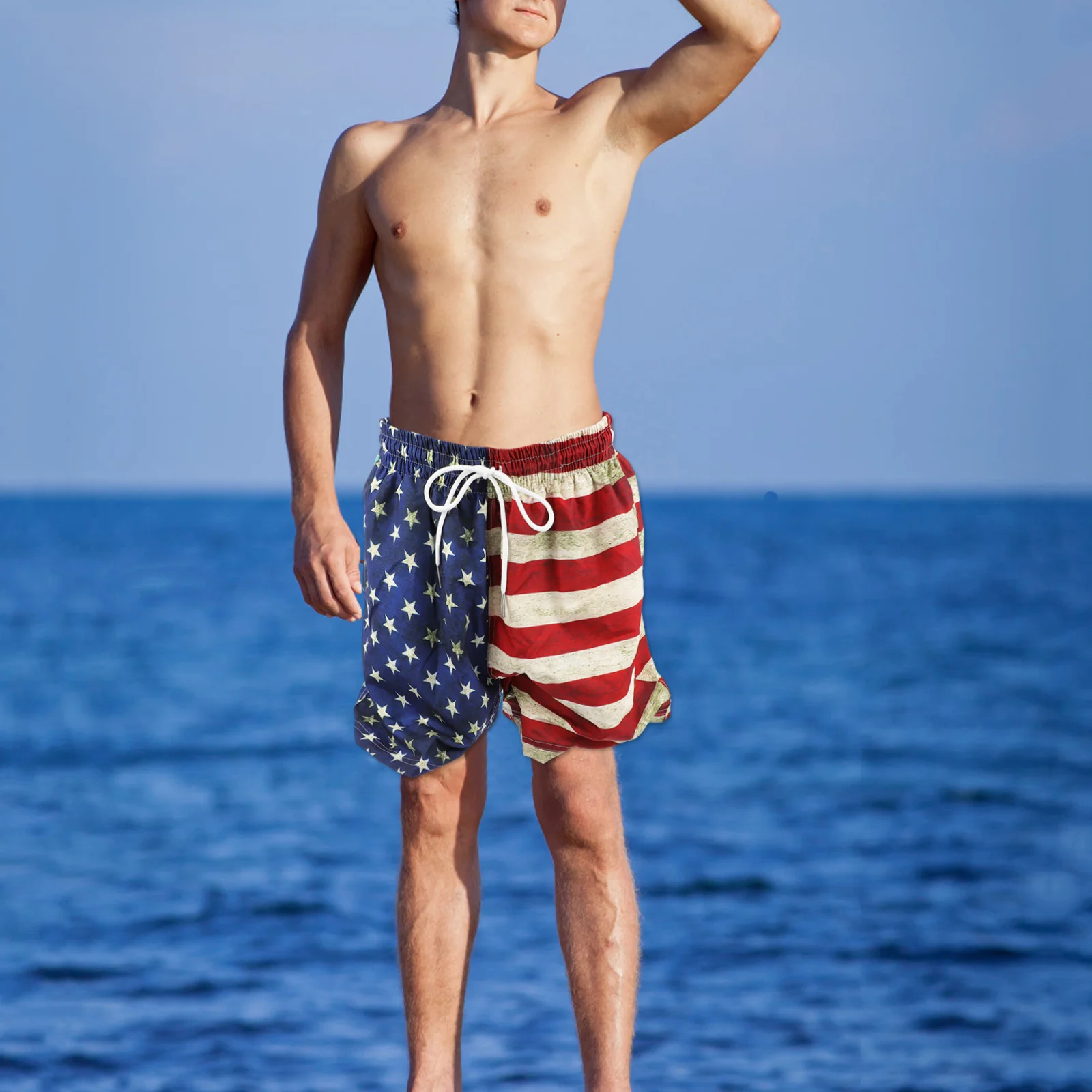 1Pair Men's Usa Flag Swimming Trunks Stylish Printed Quick Drying Beach Shorts Comfortable Fit for Surfing Rafting
1Pair Men's Usa Flag Swimming Trunks Stylish Printed Quick Drying Beach Shorts Comfortable Fit for Surfing Rafting