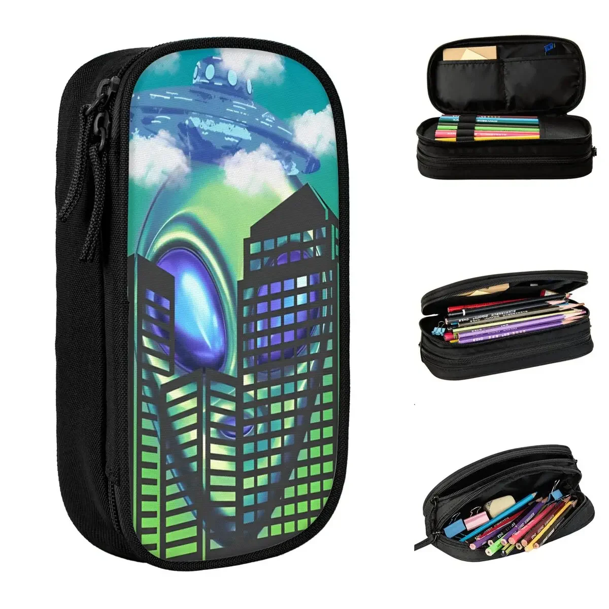 Xenomorph Alien In The City Pencil Cases New Movie Pen Holder Bag Student Big Capacity School Supplies Cosmetic Pencil Box
Xenomorph Alien In The City Pencil Cases New Movie Pen Holder Bag Student Big Capacity School Supplies Cosmetic Pencil Box