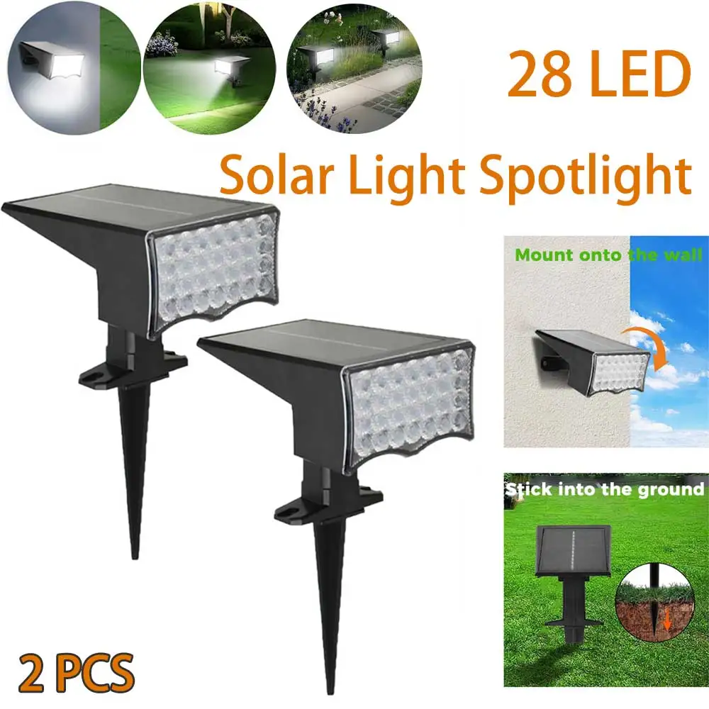 Ultra bright 28LED Solar Light Spotlight Outdoor Landscape Wall Light Waterproof 120° Adjustable Lawn Garden Yard Decor Lighting
Ultra bright 28LED Solar Light Spotlight Outdoor Landscape Wall Light Waterproof 120° Adjustable Lawn Garden Yard Decor Lighting