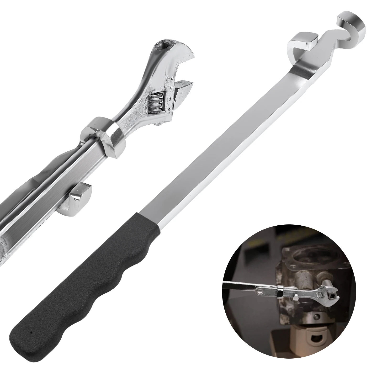 CNSPEED Wrench Extender Tool Bar Electroplating Spanner Extender Tool for Mechanics For Extra Leverage for Tighten Nuts Bolt
CNSPEED Wrench Extender Tool Bar Electroplating Spanner Extender Tool for Mechanics For Extra Leverage for Tighten Nuts Bolt