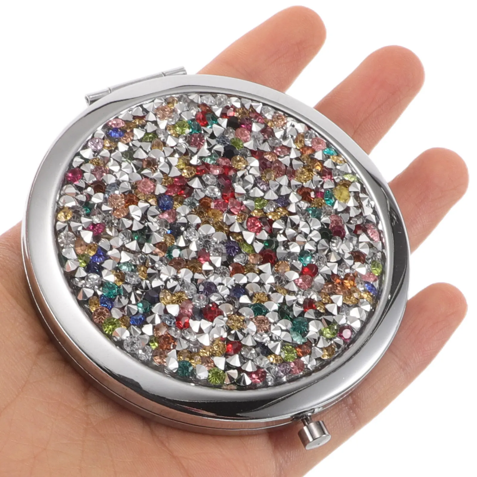4Pcs Rhinestone Crystal Double-Sided Compact Makeup Mirrors Vintage Metal Frame Portable Foldable Mini Pocket Mirror for Travel
4Pcs Rhinestone Crystal Double-Sided Compact Makeup Mirrors Vintage Metal Frame Portable Foldable Mini Pocket Mirror for Travel
