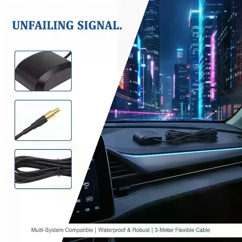 GPS Active Antenna 28dB Gain MCX Male RG174 Cable 1575.42MHz Magnetic Base For Car Dashcam Locator Signal Booster
GPS Active Antenna 28dB Gain MCX Male RG174 Cable 1575.42MHz Magnetic Base For Car Dashcam Locator Signal Booster
