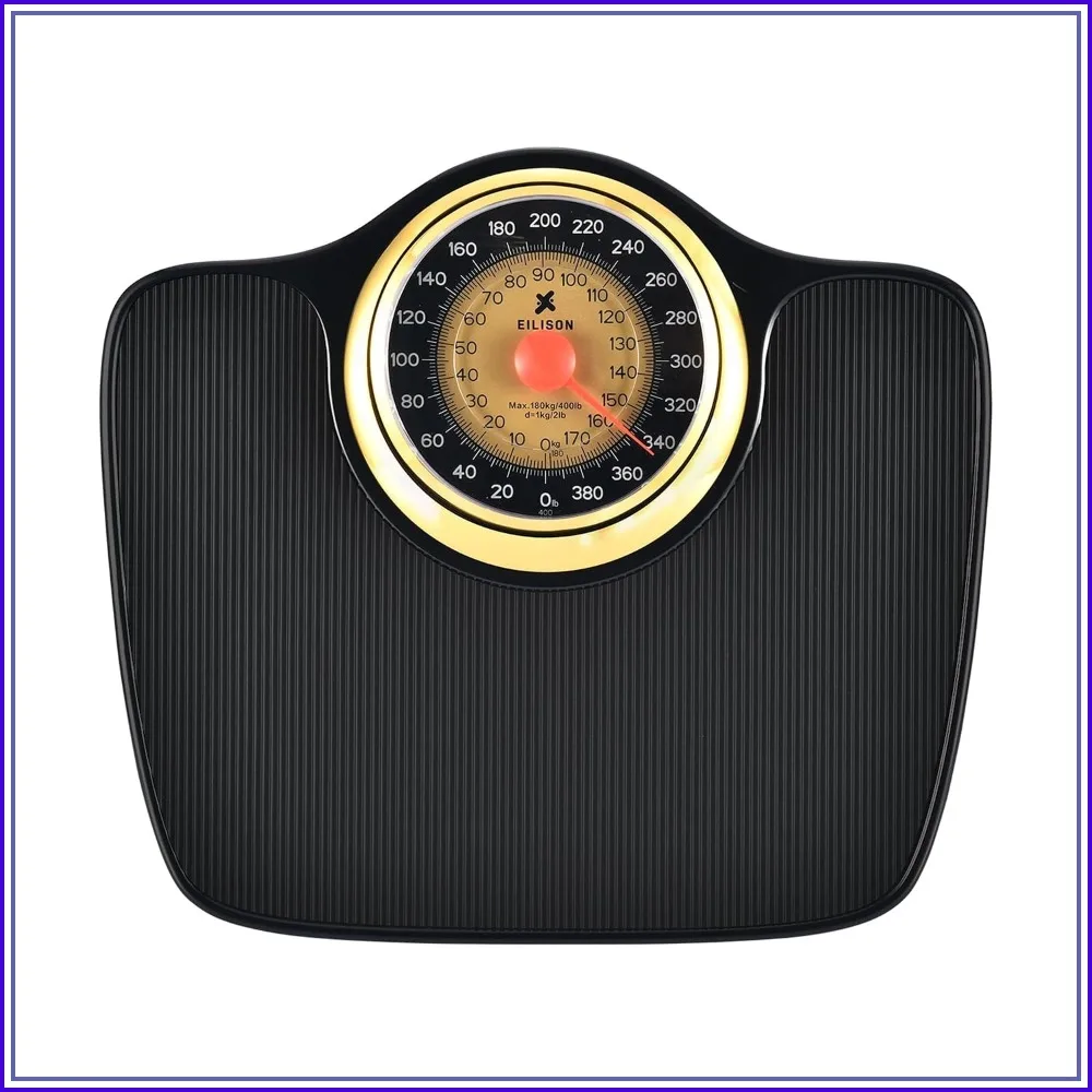 Mechanical Bathroom Scale for Home Use, Easy Read Analog Weight Scale with Large Dial in lb/kg, 400lb Capacity, Non-Slip Surface
Mechanical Bathroom Scale for Home Use, Easy Read Analog Weight Scale with Large Dial in lb/kg, 400lb Capacity, Non-Slip Surface