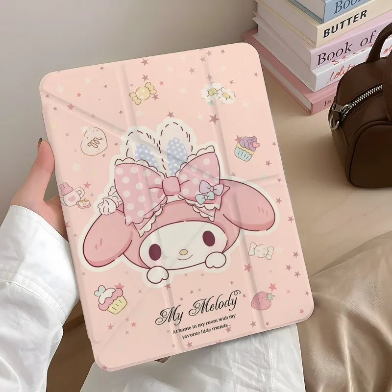 My Melody Trifold IPad Case with Pencil Slot for IPad Air6 7/8/9th 10th 10.9in Air4/5 Pro 11 A16 Mini6/7 8.3in Shockproof Cover
My Melody Trifold IPad Case with Pencil Slot for IPad Air6 7/8/9th 10th 10.9in Air4/5 Pro 11 A16 Mini6/7 8.3in Shockproof Cover