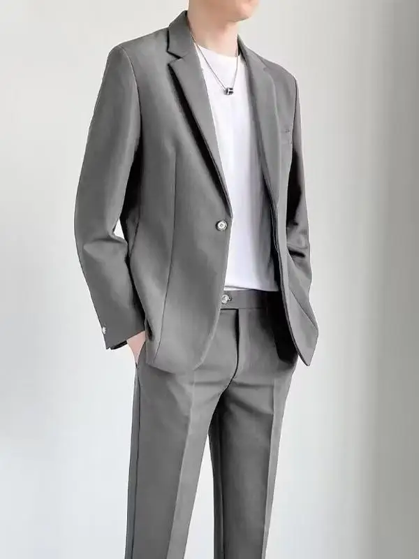 Busin Casual Men's Slim Fit Tee Piece Suit Korean Sle Wedding omsmen Outfit Trendy Stand Fit Spring Season
Busin Casual Men's Slim Fit Tee Piece Suit Korean Sle Wedding omsmen Outfit Trendy Stand Fit Spring Season