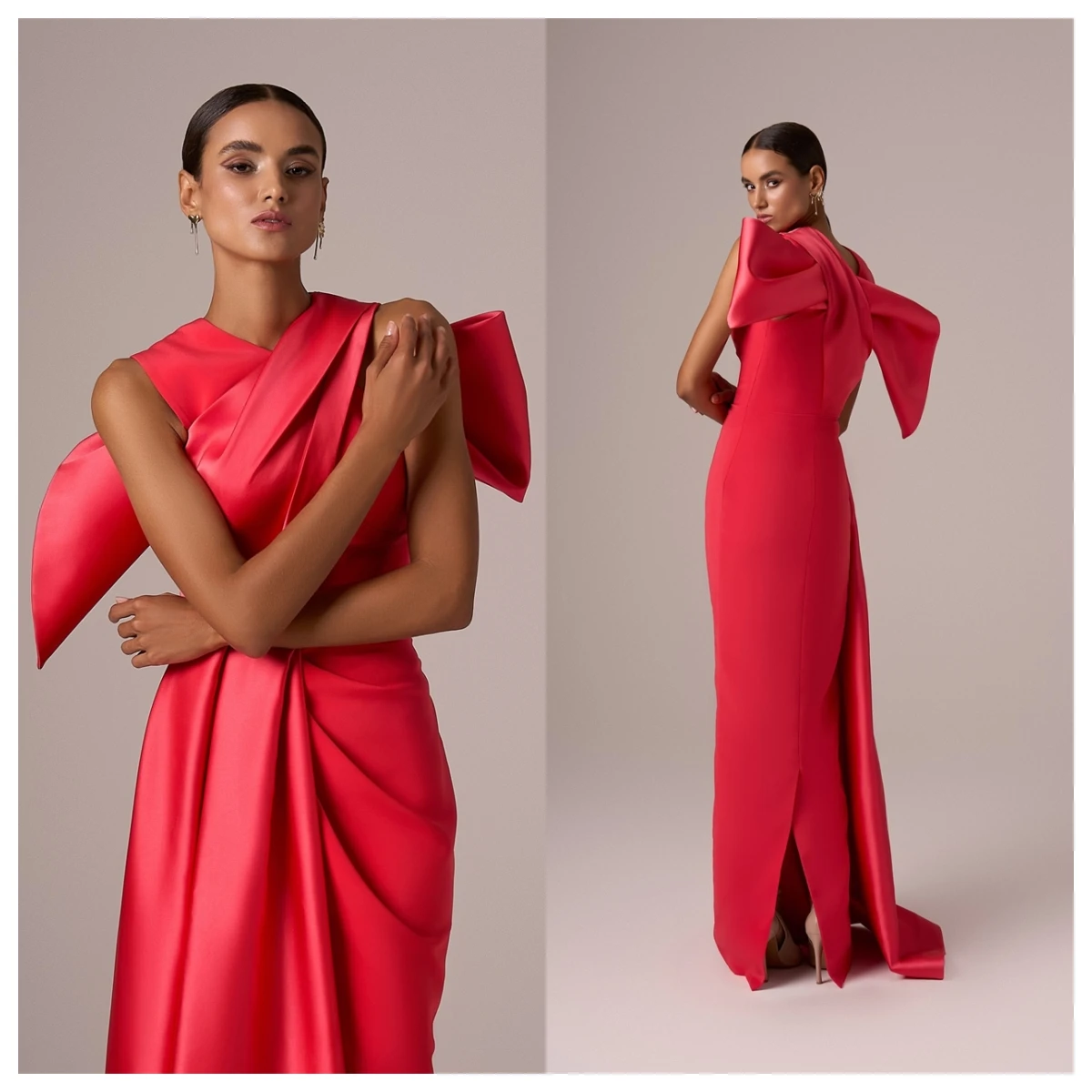 Customized Fashion Red Satin Evening Dress V-Neck Sleeveless Bespoke Occasion Gowns Formal Vestido De Festa Temperamen
Customized Fashion Red Satin Evening Dress V-Neck Sleeveless Bespoke Occasion Gowns Formal Vestido De Festa Temperamen