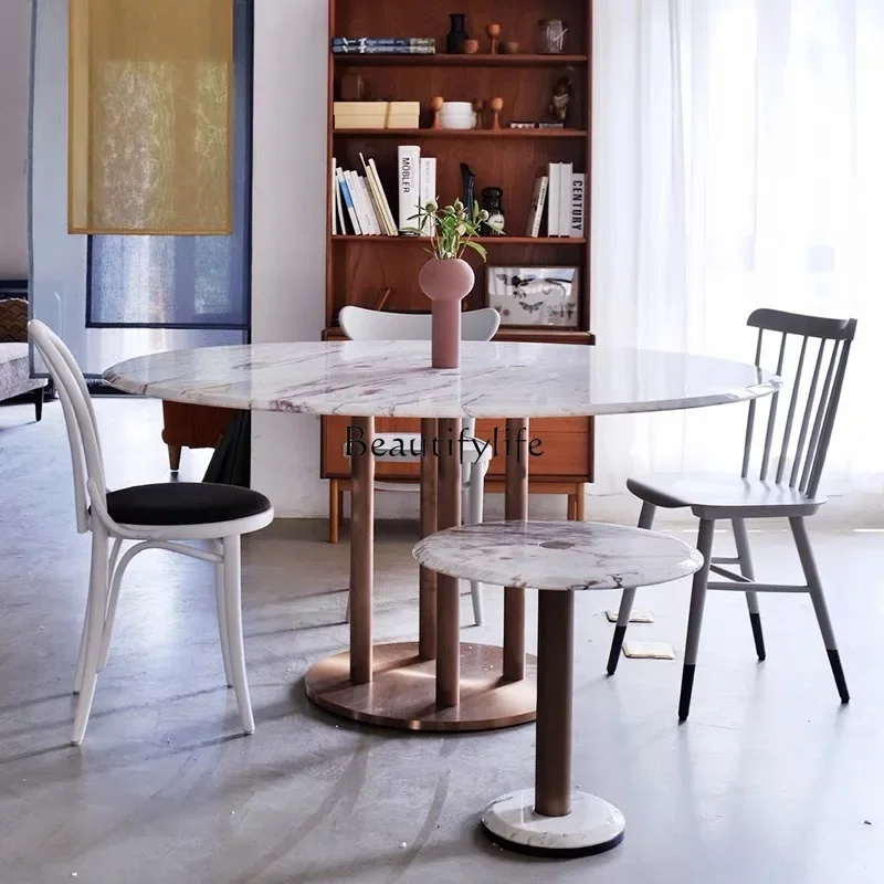 02 Marble Italian Minimalist High-End Small Apartment Round Dining Table
02 Marble Italian Minimalist High-End Small Apartment Round Dining Table