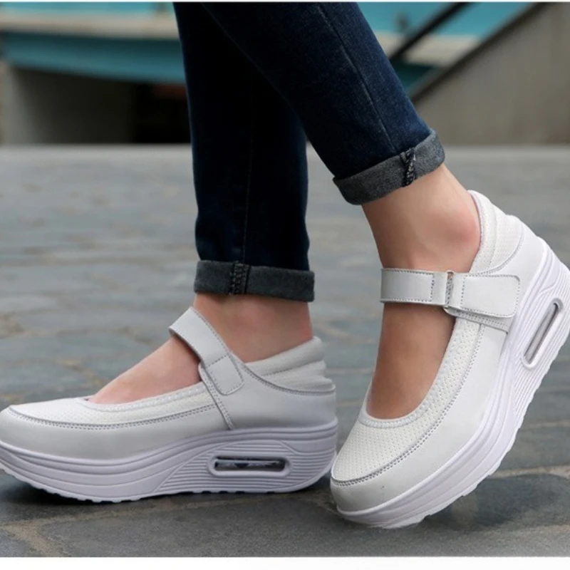 Air-cushion Nurse Shoes, Women's Soft-soled, Breathable, Thick-soled, Non-slip, Non-tiring Feet, Work White Shoes, One-step Flat
Air-cushion Nurse Shoes, Women's Soft-soled, Breathable, Thick-soled, Non-slip, Non-tiring Feet, Work White Shoes, One-step Flat
