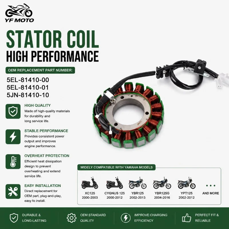 1100 Motorcycle Stator Coil For Yamaha XVS1100 VStar Classic Custom Silverado BT1100 Bulldog 5EL-81410-00 Motorcycle Accessories
1100 Motorcycle Stator Coil For Yamaha XVS1100 VStar Classic Custom Silverado BT1100 Bulldog 5EL-81410-00 Motorcycle Accessories