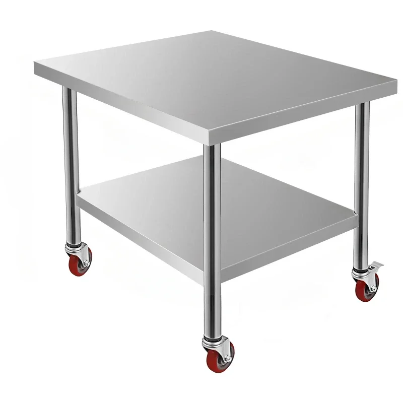 For Stainless Steel Kitchen Table With 4 Caster Wheels & Backsplash Loads Up to 100KG-300KG for Storage Dining
For Stainless Steel Kitchen Table With 4 Caster Wheels & Backsplash Loads Up to 100KG-300KG for Storage Dining