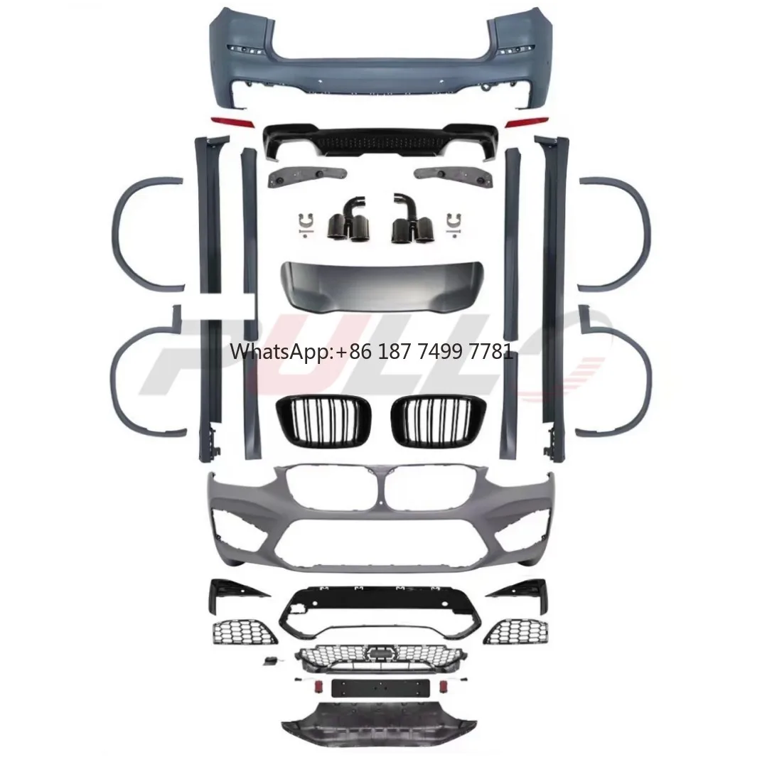 High Quality Car Bumpers BodyKit for . X3 G01 G08 2018-2021 Upgrade to X3M Front and Rear Bumper with Grille and Side Skirt
High Quality Car Bumpers BodyKit for . X3 G01 G08 2018-2021 Upgrade to X3M Front and Rear Bumper with Grille and Side Skirt