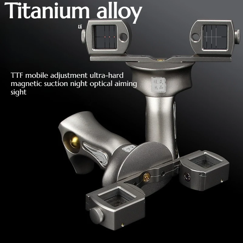 Titanium Alloy Slingshot TTFAdjustable Movement Super Hard Magnetic Suction Night Light Function High Precision Outdoor Hunting
Titanium Alloy Slingshot TTFAdjustable Movement Super Hard Magnetic Suction Night Light Function High Precision Outdoor Hunting