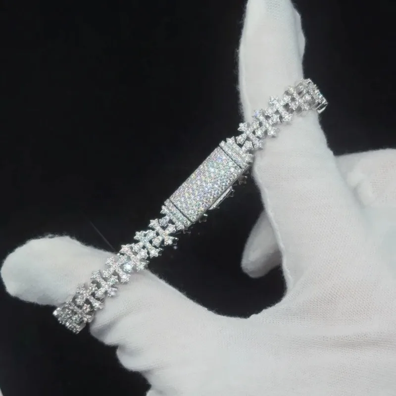 Instock Mini Cross Cuban Link Chain Bracelet HipHop Jewelry Iced Out Men Women Moissanite Bracelet 925 Silver Bracelet
Instock Mini Cross Cuban Link Chain Bracelet HipHop Jewelry Iced Out Men Women Moissanite Bracelet 925 Silver Bracelet