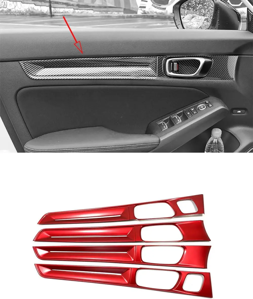 Red ABS Inner Door Strip Panel Decor Trim 4PCS for 11th Gen Honda Civic 2022-2023 Interior Accessories
Red ABS Inner Door Strip Panel Decor Trim 4PCS for 11th Gen Honda Civic 2022-2023 Interior Accessories