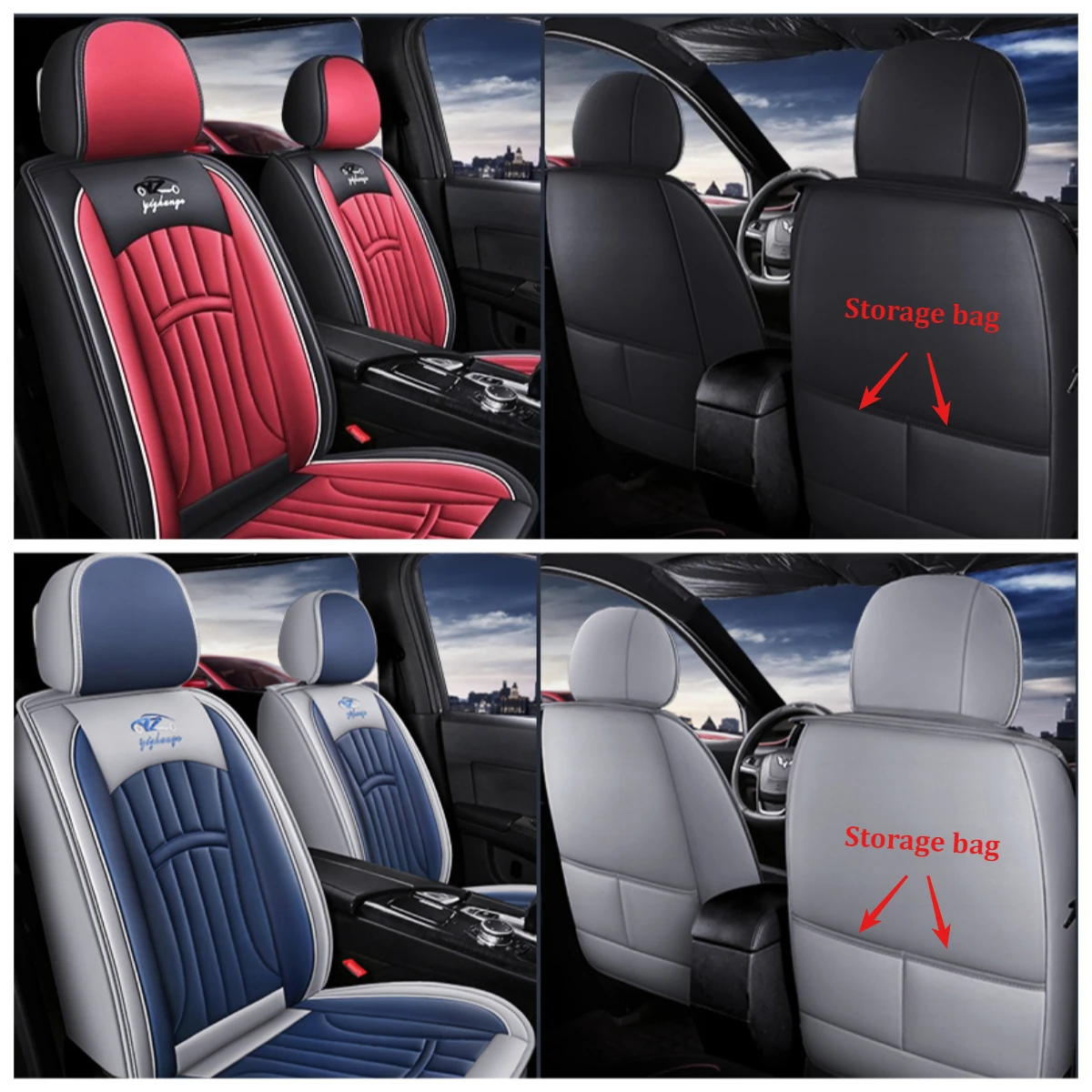 1pc Luxury PU Leather Car Seat Protectors Full Coverage Split Head 3D Design Wear Proof Soft Fabric with Storage Bag
1pc Luxury PU Leather Car Seat Protectors Full Coverage Split Head 3D Design Wear Proof Soft Fabric with Storage Bag
