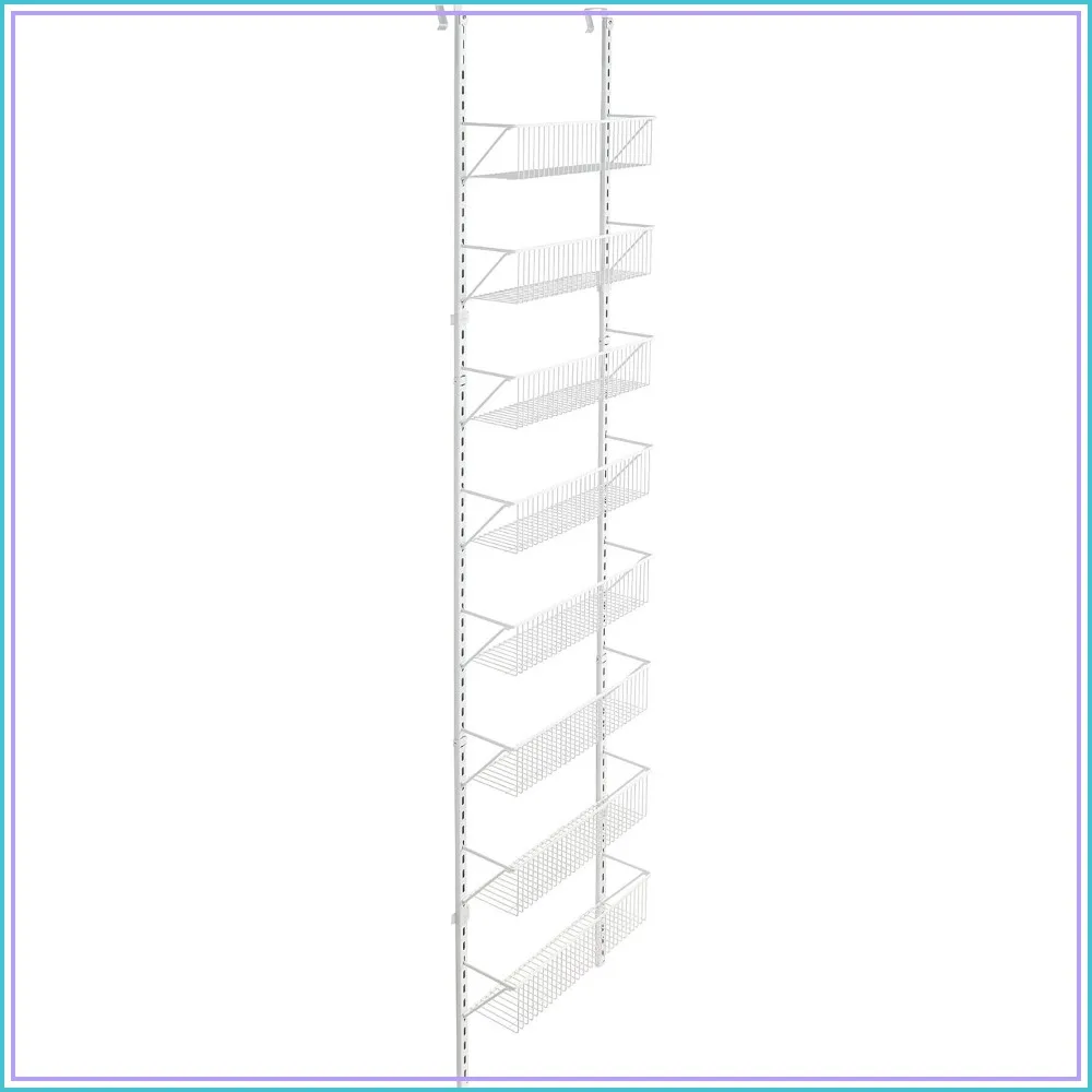 Adjustable 8-Basket Wall or Door Organizer, 17.99x6.61x77.17 Inches, White
Adjustable 8-Basket Wall or Door Organizer, 17.99x6.61x77.17 Inches, White