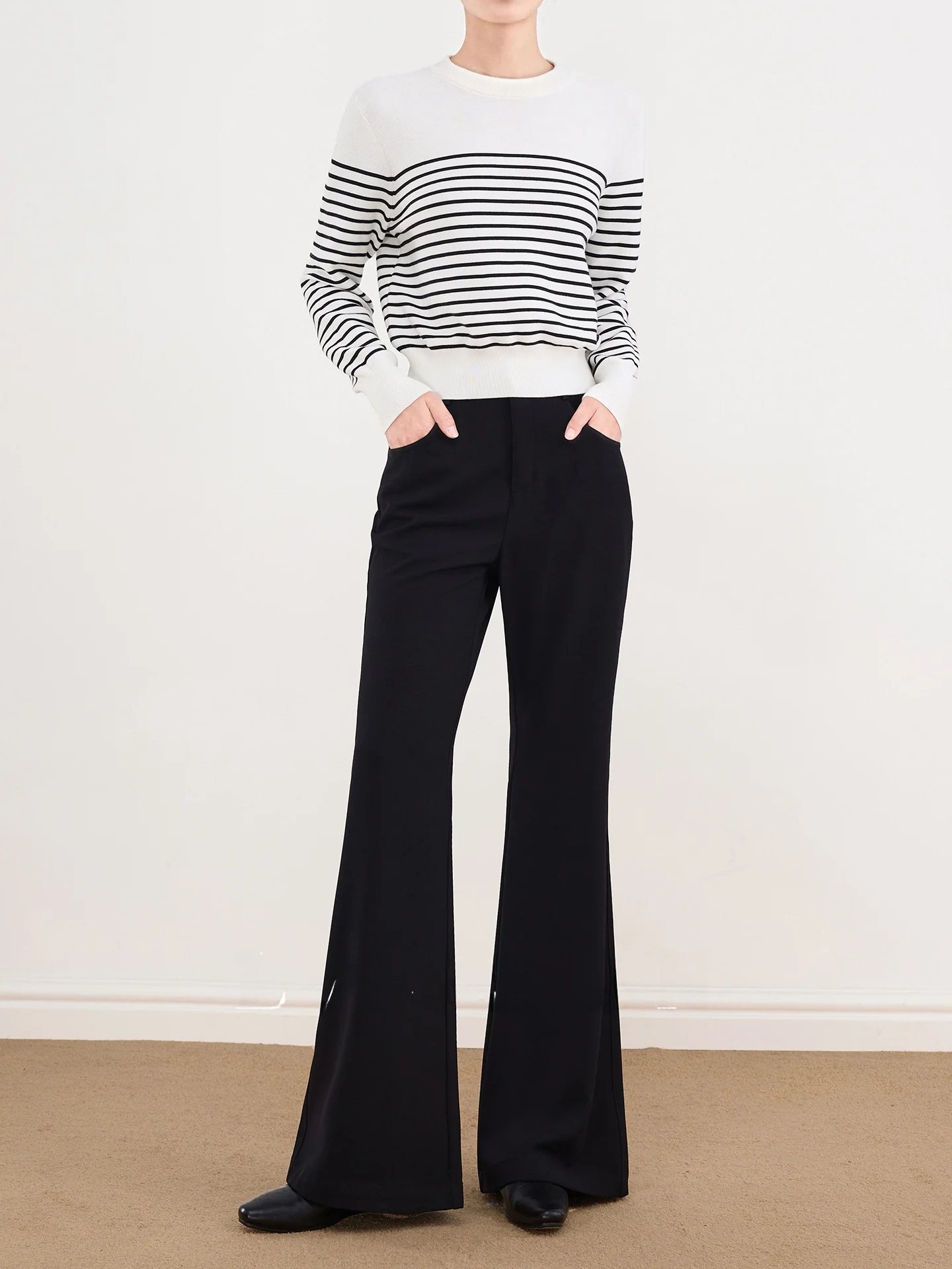 Slimming High Waist Flared Pants Women's Bla Casual Trousers Spring Commute Sle Polyester Fiber High Elastici Long Lasting
Slimming High Waist Flared Pants Women's Bla Casual Trousers Spring Commute Sle Polyester Fiber High Elastici Long Lasting