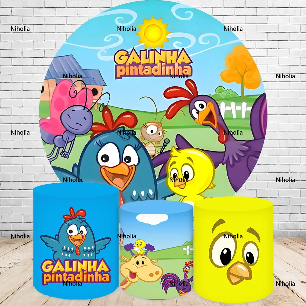 Pintadinhaa Galinha Round Backdrop Cover Kids Birthday Party Photography Background Baby Shower Photo Cylinder Decor Banner
Pintadinhaa Galinha Round Backdrop Cover Kids Birthday Party Photography Background Baby Shower Photo Cylinder Decor Banner