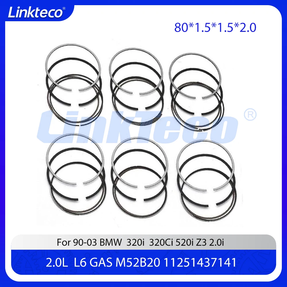 Engine Part 6X Piston Ring Set Fit 2.0 L L6 Gas M52B20 M50B20 For 90-03 BMW 320i 320Ci 520i Z3 2.0i 2.0L 206S M50 M52 B20 E36
Engine Part 6X Piston Ring Set Fit 2.0 L L6 Gas M52B20 M50B20 For 90-03 BMW 320i 320Ci 520i Z3 2.0i 2.0L 206S M50 M52 B20 E36