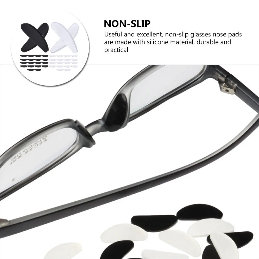 20Pairs Eyeglasses Nose Pads Silicone Non Slip Adhesive Glasses Sunglasses Nose Grips Anti Slip Comfortable Durable
20Pairs Eyeglasses Nose Pads Silicone Non Slip Adhesive Glasses Sunglasses Nose Grips Anti Slip Comfortable Durable