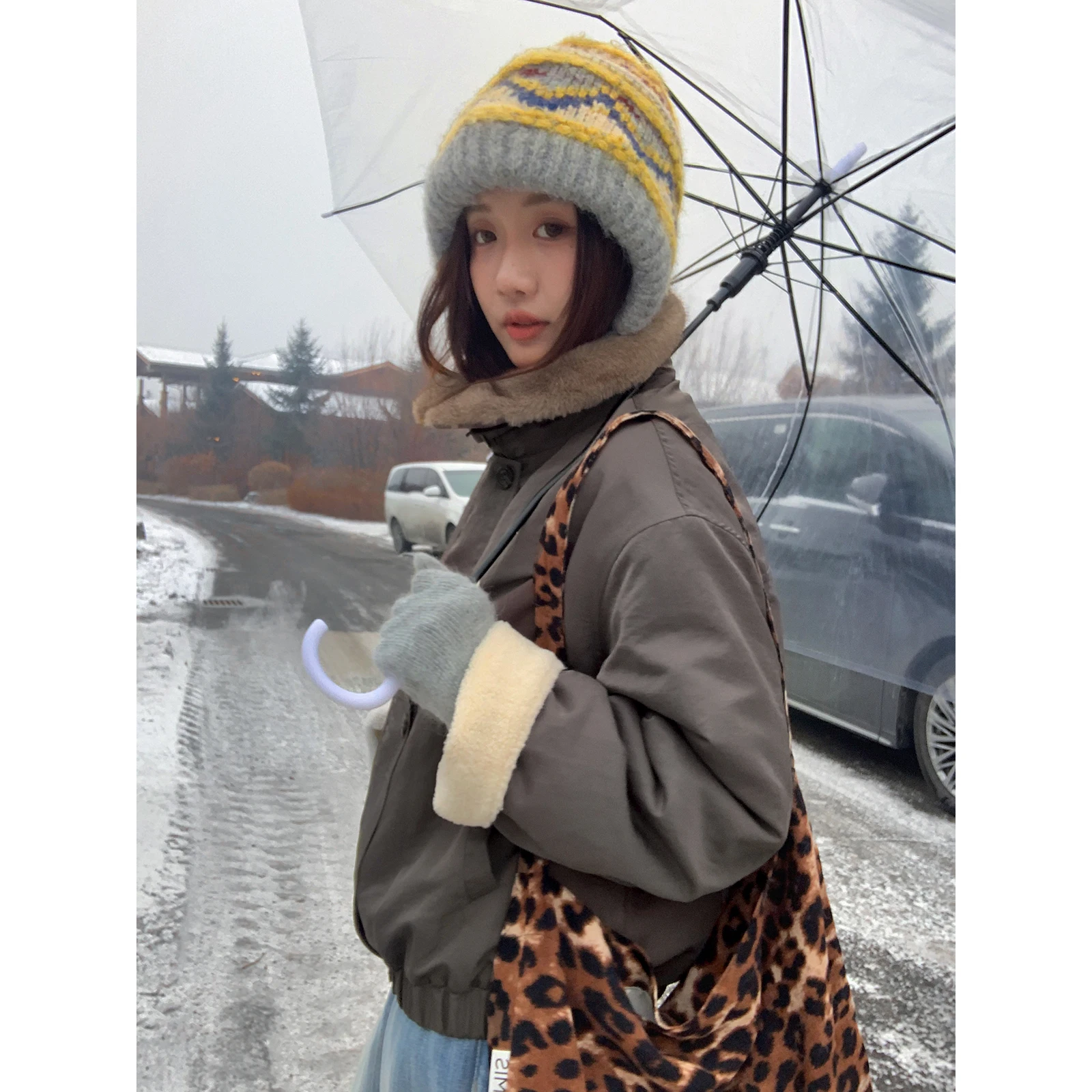 Sisilyon Women's ort Thiened Cotton Jaet Coat with Fur Collar Ne Protection Winter Commute Sle Korean Loose Fit
Sisilyon Women's ort Thiened Cotton Jaet Coat with Fur Collar Ne Protection Winter Commute Sle Korean Loose Fit