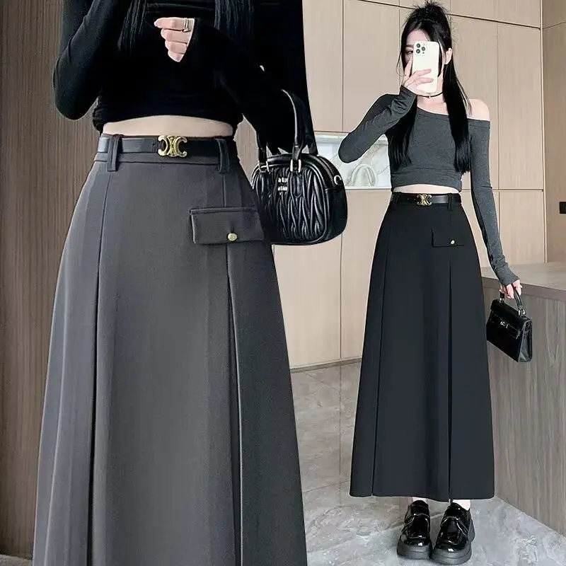 High Waist A-Line Midi Skirt Suit Spring Autumn New Style Korean Version Slimming Skirt Long Skirt Hip Concealing Pleated Skirt
High Waist A-Line Midi Skirt Suit Spring Autumn New Style Korean Version Slimming Skirt Long Skirt Hip Concealing Pleated Skirt