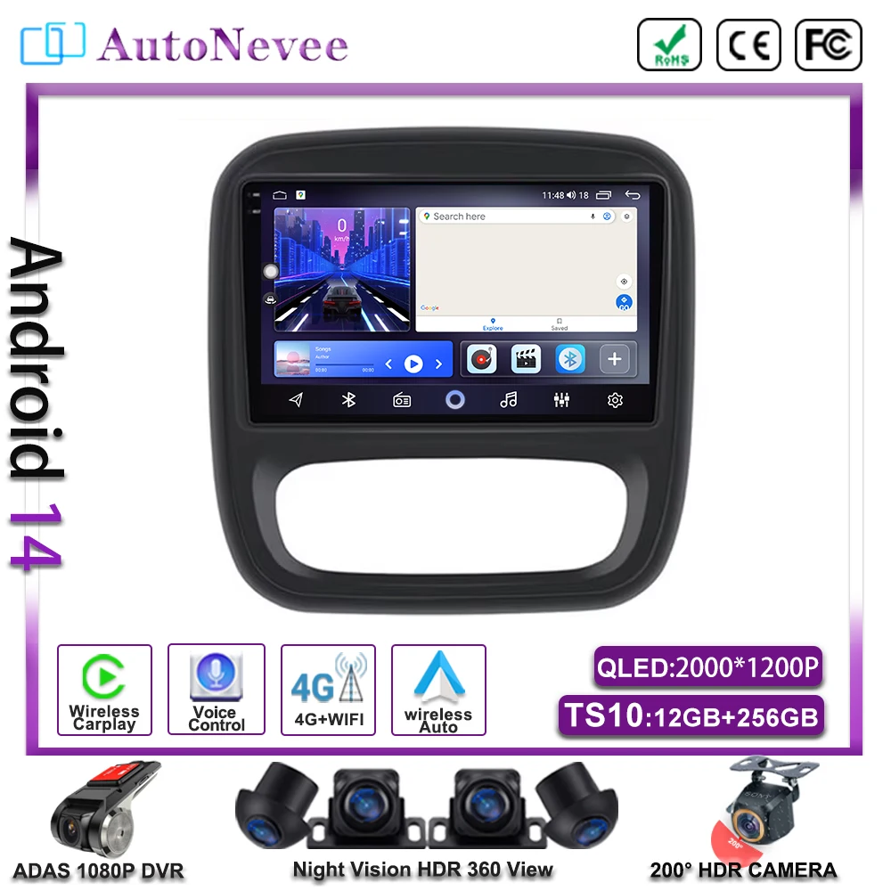 Android 14 For Renault Traffic 3 2014-2021 For Opel Vivaro B 2014 - 2018 Multimedia Car Player Auto Radio Navigation GPS Stereo
Android 14 For Renault Traffic 3 2014-2021 For Opel Vivaro B 2014 - 2018 Multimedia Car Player Auto Radio Navigation GPS Stereo