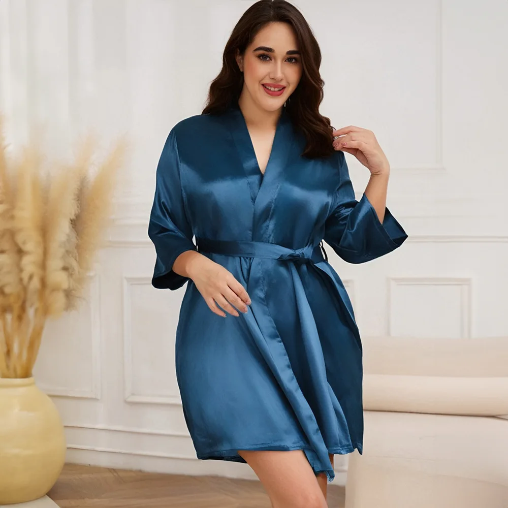Халат больших размеров 5XL, 2 предмета, женский халат из искусственного шелка, комплект для сна, домашняя одежда, платье для сна, повседневное кимоно, одежда для сна, ночная рубашка
Халат больших размеров 5XL, 2 предмета, женский халат из искусственного шелка, комплект для сна, домашняя одежда, платье для сна, повседневное кимоно, одежда для сна, ночная рубашка