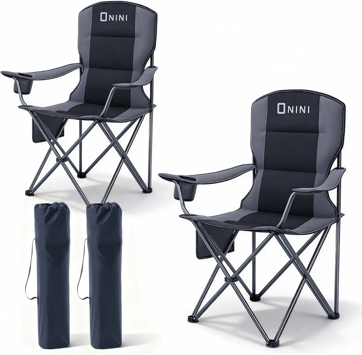 Oversized Camping Folding Chairs Heavy Duty Support 500 LBS Chair with Cup Holder, Storage Bag for Outdoor, Beach, Fishi
Oversized Camping Folding Chairs Heavy Duty Support 500 LBS Chair with Cup Holder, Storage Bag for Outdoor, Beach, Fishi