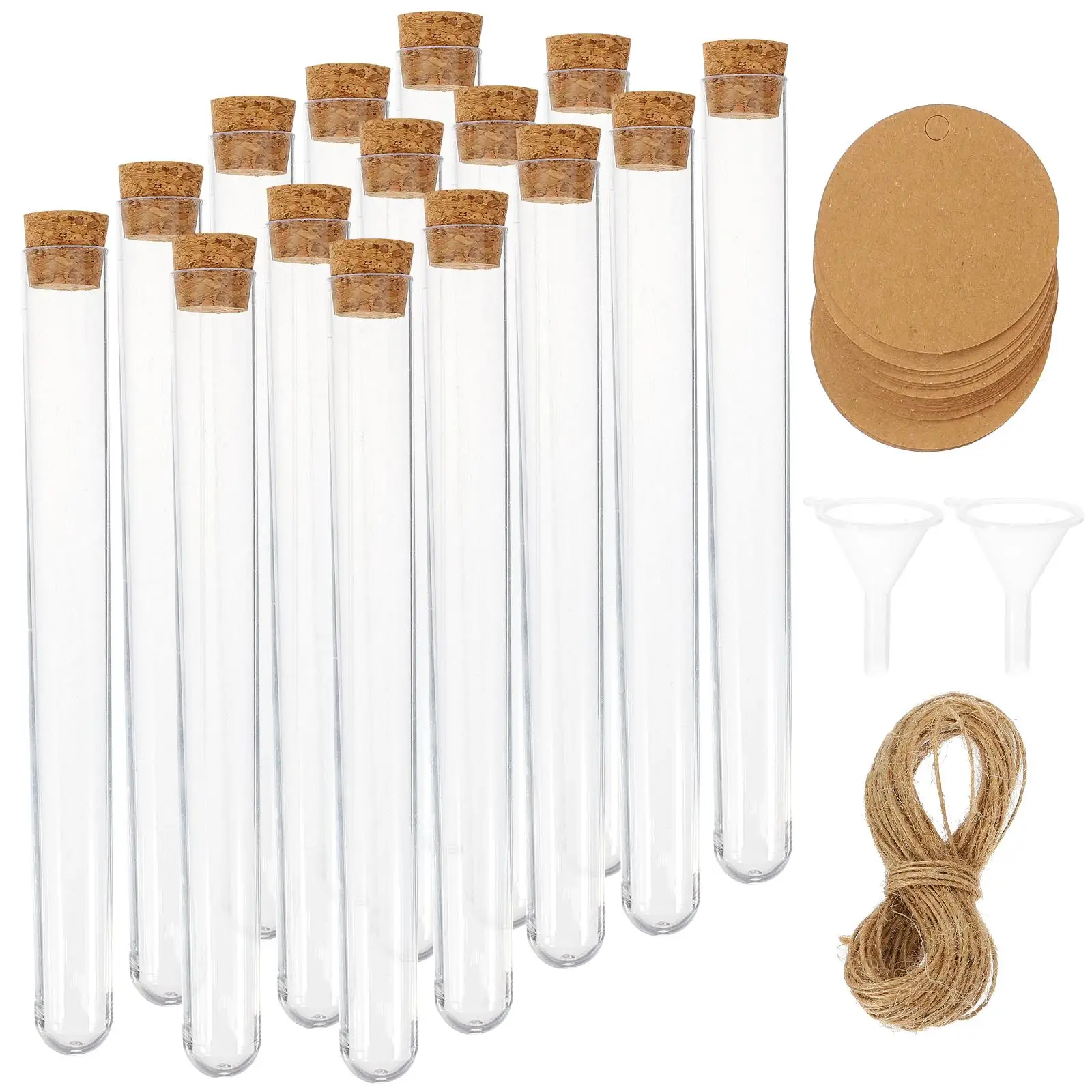 Test Tube Set DIY Tester Container Small Tubes with Labels Stoppers Transparent
Test Tube Set DIY Tester Container Small Tubes with Labels Stoppers Transparent