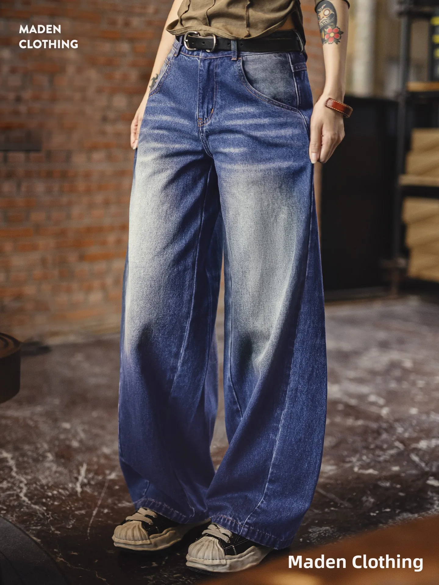 Свободные широкие джинсы с завышенной ретро, женские осенние хлопковые джинсовые синие джинсы, повседневная удобная посадка, винтажная одежда для поездок на работу
Свободные широкие джинсы с завышенной ретро, женские осенние хлопковые джинсовые синие джинсы, повседневная удобная посадка, винтажная одежда для поездок на работу