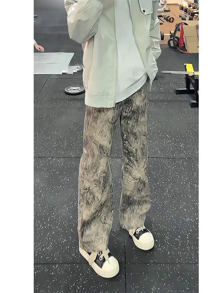 American Retro Tie Dye Flared Jeans Men's Autumn Design Cool Straight Leg Loose Camouflage Pants Casual Long Jeans
American Retro Tie Dye Flared Jeans Men's Autumn Design Cool Straight Leg Loose Camouflage Pants Casual Long Jeans