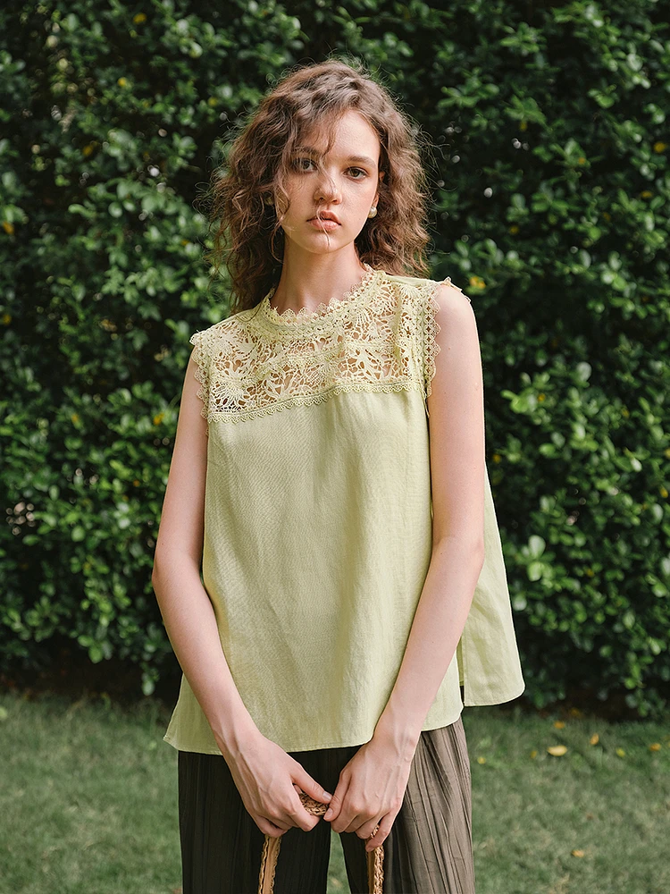 OLrain Summer Lace Blouse Woman 2025 French Green Sleeveless Ladies Shirt Casual Hook Flower Hollow Women's Clothing O57XX99096
OLrain Summer Lace Blouse Woman 2025 French Green Sleeveless Ladies Shirt Casual Hook Flower Hollow Women's Clothing O57XX99096
