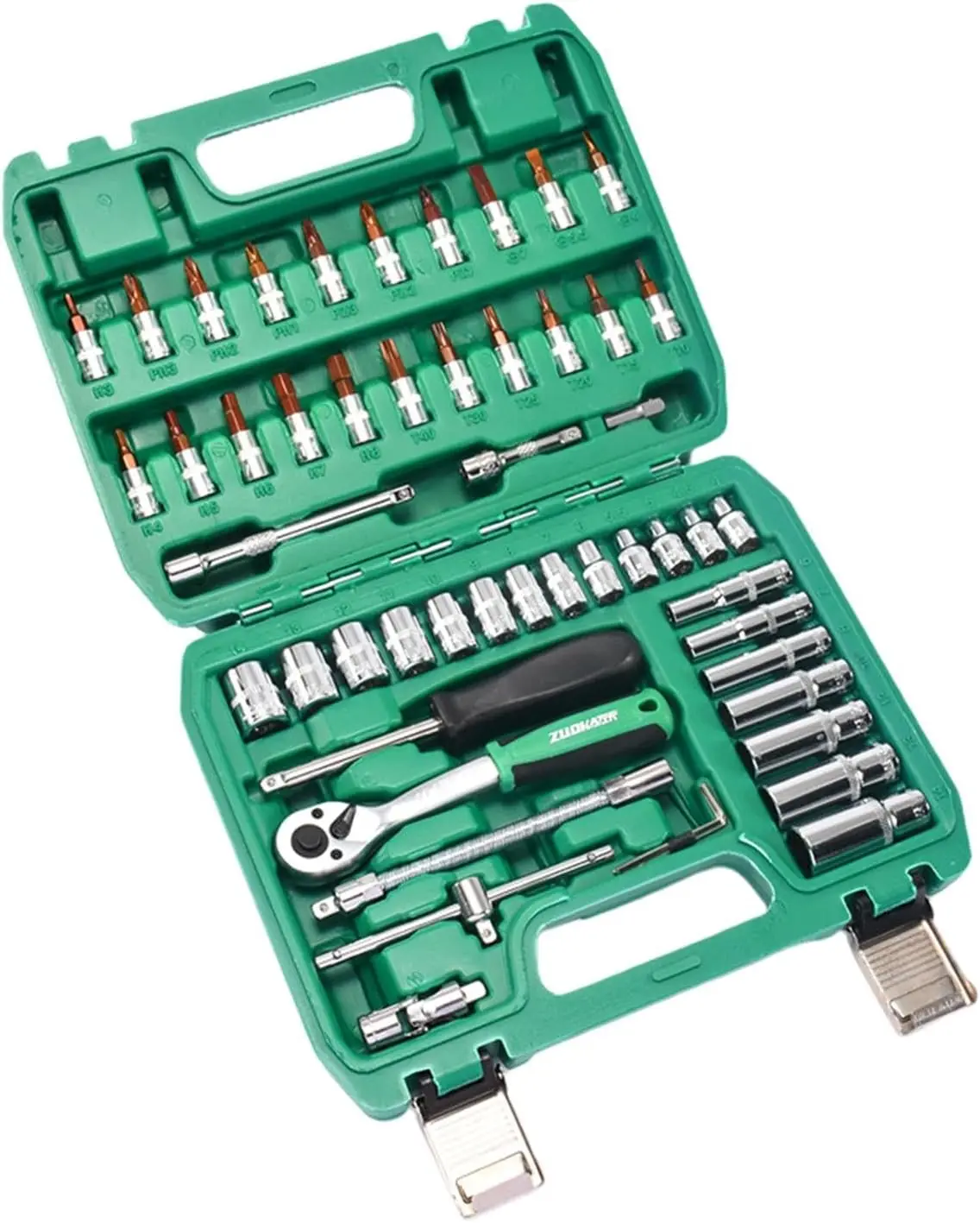 46/53Pcs Socket Wrench Set Auto Repair Mechanics Tools Household Garage Hand Drive Socket Tool Kit Practical Father's Day Gift Hot Christmas Present Professional Repair Tools
46/53Pcs Socket Wrench Set Auto Repair Mechanics Tools Household Garage Hand Drive Socket Tool Kit Practical Father's Day Gift Hot Christmas Present Professional Repair Tools
